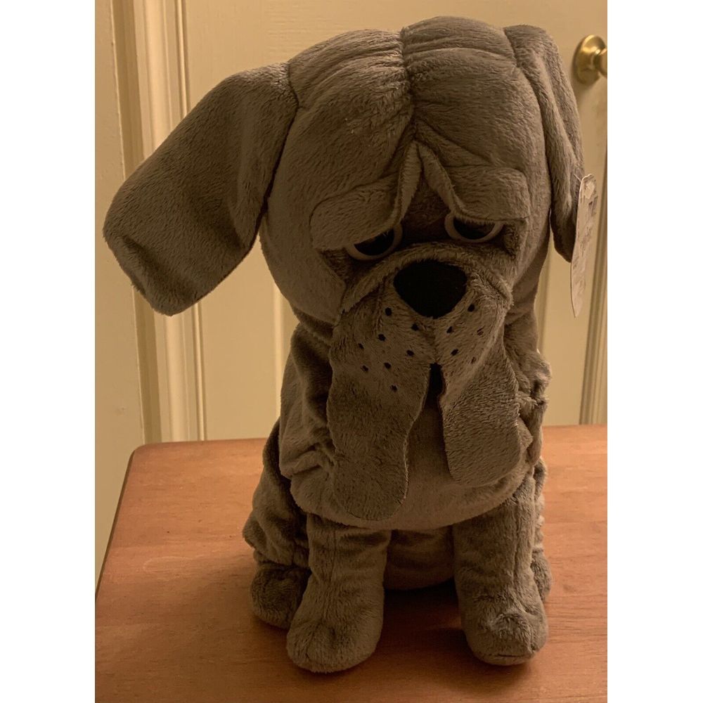 Harryโ Potter Hagrids Mastiff Dog Fang Plush 12-inch Gray with Tag Stuffed Toy